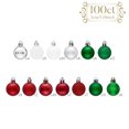 thumbnail image 5 of Valery Madelyn 100ct 1.18" Christmas Ornaments, Red Green White Christmas Ball Ornaments for Xmas Party Decor, 5 of 7