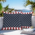thumbnail image 3 of Throw Pillow Covers 18x18 Inch Set of 2, Independence Day 4th of July Waterproof Outdoor Pillow Covers, Patriot American Flag Decorative Cushion Pillowcases for Couch, Sofa, Bed, Garden, Patio, 3 of 9