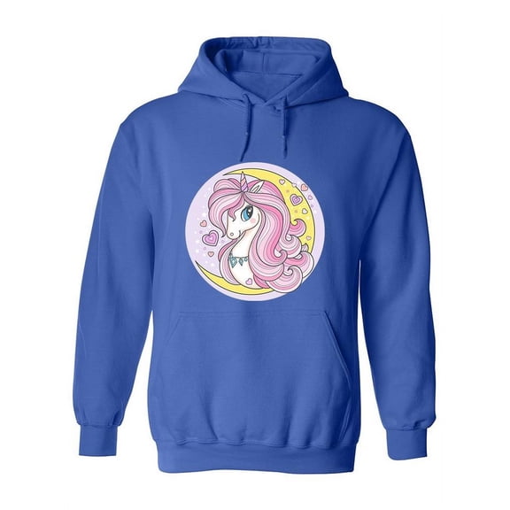 Unicorn With Long Purple Mane Hoodie Women -Image by Shutterstock, Female Medium