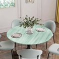 thumbnail image 2 of Green Fitted Tablecloth with Elastic Edged, Round Table Cloth for Dining Table, Modern Abstract Art Ombre Striped Waterproof Oil Proof Table Cover for Indoor Outdoor 55"-60", 2 of 8