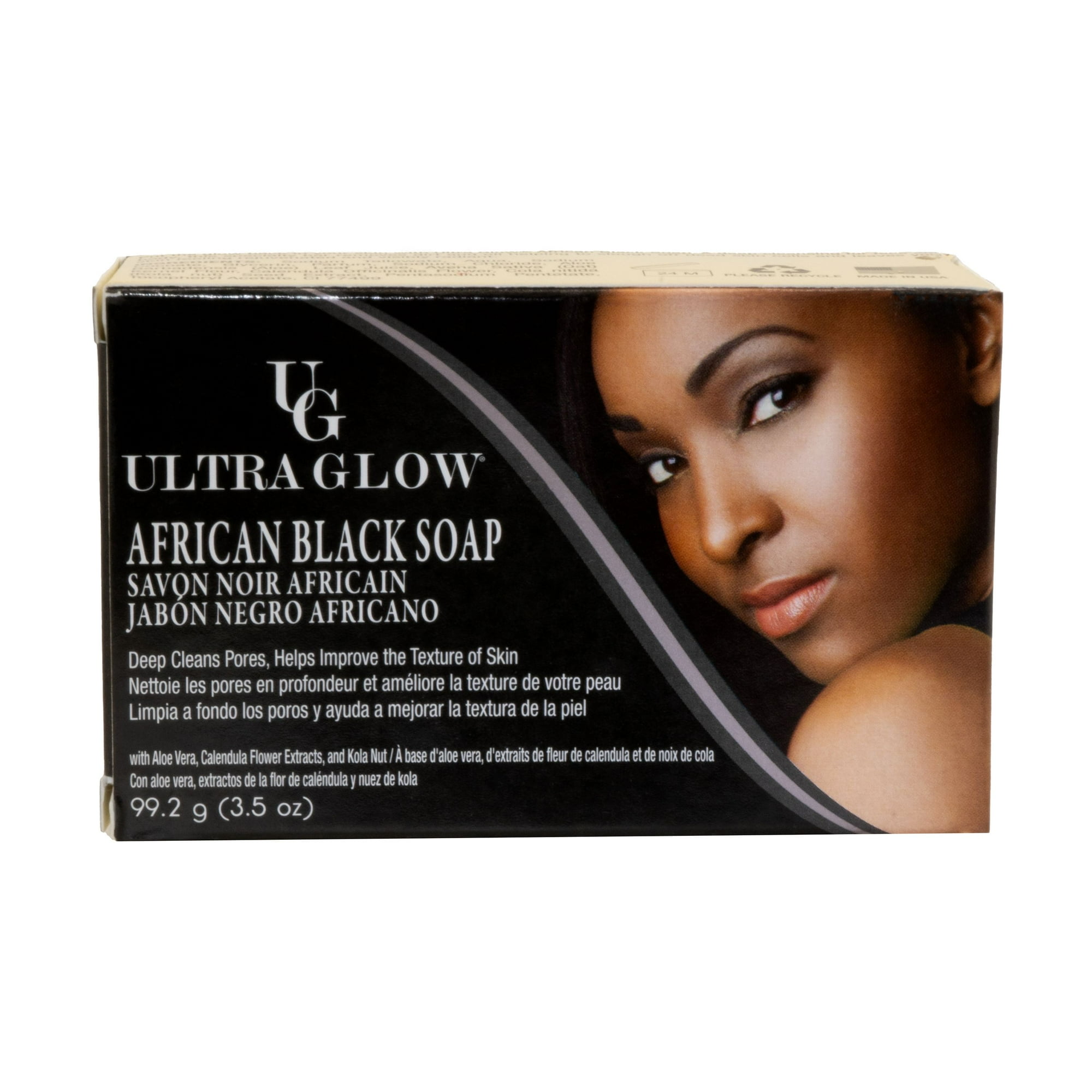 Ultra Glow® African Black Bar Soap, 3.5 oz., Moisturizing, All Skin Type, Unisex