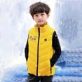thumbnail image 2 of Mustard Yellow Boy Girl Kids Girl Boy Print Vest Coats for Child Heated Cami Tank Fall Winter Outfits 2025 Soft Comfy Clothes Fashion Country Concert Y2K 4 Years, 2 of 7
