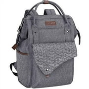 KROSER Laptop Backpack 15.6 Inch Stylish School Computer Backpack Wide Open College Daypack Water-repellent Travel Business Work Bag with USB Charging Port for Women/Men-Grey