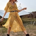 thumbnail image 2 of Women Beachwear Long Swimsuit Cover Up Crochet Beach Cover Up Dress for Summer, 2 of 16