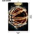 thumbnail image 3 of FMSHPON Basketball Burning Clipboard Hardboard Wood Nursing Clip Board and Pull for Standard A4 Letter 13x9 inches, 3 of 8