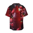 thumbnail image 5 of Salouo Berry Infused Refreshment Pattern Cuban Collar Shirts for Men Button-Down Shirt Men's Short Sleeve Shirts Hawaiian Shirts Casual Shirts -Small, 5 of 6
