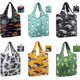 thumbnail image 1 of BeeGreen Bolsas de compras reutilizables para comestibles, paquete de 6 bolsas extragrandes de 50 libras Ripstop geométricas, lavables a máquina, bolsas de reciclaje de nailon con bolsa a granel, negr, 1 of 4
