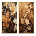 thumbnail image 2 of Designart "Earthy Foliage Balance IV" Floral Framed Wall Art Set Of 2 - Brown Floral Frame Gallery Set For Office Decor, 2 of 7
