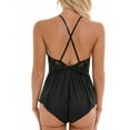 thumbnail image 4 of Enwejyy Women's Lingerie Underwear Lace Up Open Crotchless Sexy Sheer Backless Lace Halter Bodysuit Sleepwear, 4 of 4