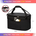 thumbnail image 5 of Bolsa para olla de cocción lenta HOMEST para olla de cocción lenta de 6 a 8 cuartos, bolsa de viaje aislante con forro fácil de limpiar, estuche de transporte con compartimento superior con cremallera, 5 of 5