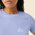 thumbnail image 5 of Dalix Be Kind Embroidered Cotton Relaxed Fit Short Sleeve Crewneck Tee Shirt Women in Lavender Blue 2XL XX-Large, 5 of 5