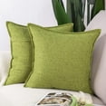 thumbnail image 1 of ASWZXCFGV Linen Throw Pillow Covers 22x22 Inch Green Soft Decorative Cushion Cover for Sofa Bedroom Pillow Shell, 1 of 6