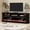 Black/Crystal Fireplace, variant on HARIPUL 58" Fireplace TV Stand for TVs Up to 65" with 52" Electric Fireplace,White Entertainment Center with Storage Cabinets,Led Light TV Consoles for Living Room,Black/Crystal Fireplace