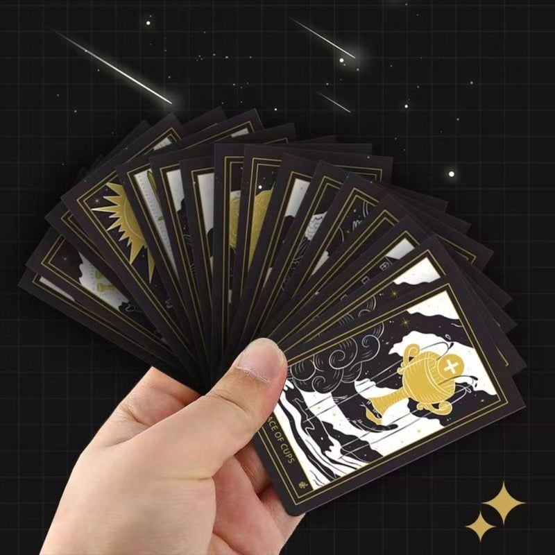 Double-embossed Cardstock 9*6cm The Moonlight Night Lenormand Oracle Deck - 44 Cards Gothic Fantasy Divination Cards