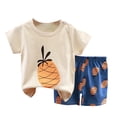 thumbnail image 1 of Odeerbi 0-6 Años Niño Niña Conjunto de Verano Estampado Camiseta Manga Corta de Algodón Shorts Conjunto de Dos Piezas, 1 of 3