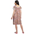 thumbnail image 4 of Moomaya Printed Short Sleeve Knee Length Nightdress Round Neck Sleepwear Gown, 4 of 5