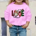 thumbnail image 2 of gcong Christmas Sweatshirt for Kids Girls Long Sleeve Crewneck Pullover Santa Claus Reindeer Print Sweat Shirt Toddler Winter Shirt Fall Tops, 2 of 5