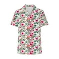 thumbnail image 6 of Youyipin Womens Tops Women's Hawaiian Button Down Shirts Casual Short Sleeve Floral Tropical Print Summer Blouse Tunic Top Beach Vacation Clothes For Women, 6 of 7