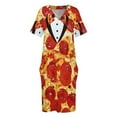 thumbnail image 3 of Pepperoni Pizza Tuxedo Loose Pocket Dress Beachwear Summer women"s clothing summer dress woman 2025 trendy, 3 of 6