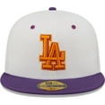 thumbnail image 2 of Men's New Era White/Purple Los Angeles Dodgers 40th Anniversary at Dodger Stadium Grape Lolli 59FIFTY Fitted Hat, 2 of 6
