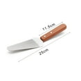 thumbnail image 6 of SPRING PARK Pie Server Cake Holder Transfer Triangular Spade Spatula for Pizza Cake Baking Wood Wooden Handle Shovel Stainless Steel, 6 of 6