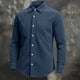 thumbnail image 1 of pstuiky camisa de manga larga para hombre, Camisa informal de manga larga con solapa y botones para hombre camisetas de hombre m, 1 of 6