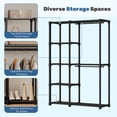 thumbnail image 2 of edx Portable Closet, Freestanding Closet Storage Rack with Shelves, Hanging Rod & Storage Shelves, 49"D x 16"W x 72"H, 2 of 8