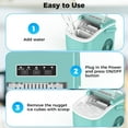thumbnail image 4 of KNDKO Countertop Ice Maker, Portable Ice Machine with Self-Cleaning, 26Lbs/24H, 9 Ice Cubes/6 Mins for Home/Kitchen/Bar, Green, 4 of 9