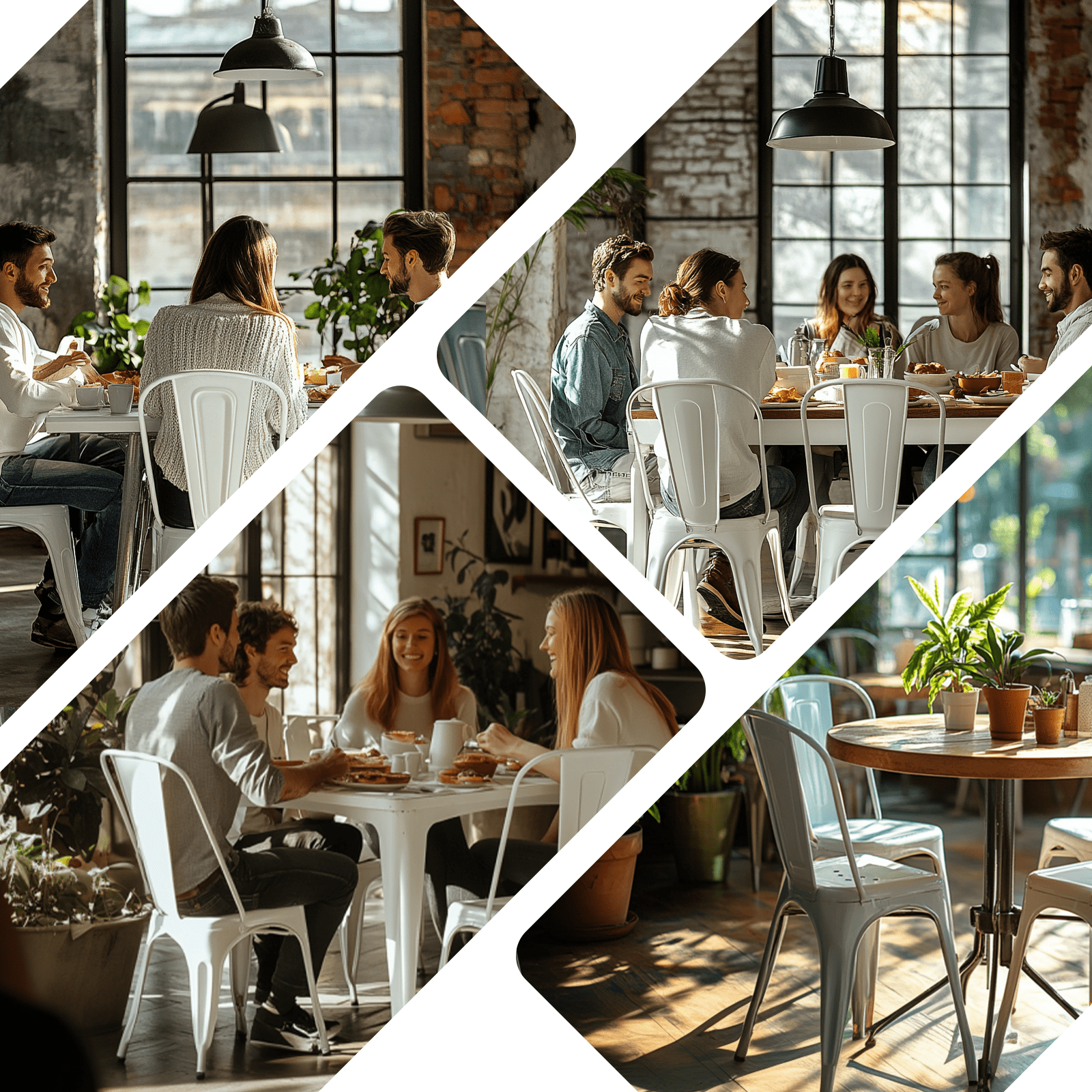 SOLEGGIATA Metal Dining Chairs Set of 2 Iron Stackable Industrial Tolix Style Farmhouse Kitchen Cafe Arctic White