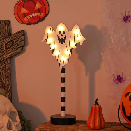 

Gbifzutdjp Led Lights for Bedroom Halloween Creative Led Pumpkin Bat Wooden Decorative Night Light Creating A and Mysterious Holiday Atmosphere