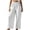 White, variant on VEKDONE Lounge Pants for Women Cotton Elastic High Waist Palazzo Pants Button Decorative Straight Leg Trousers Summer Loose Fit Comfy Wide Leg Pants with Pockets Navy XXXL