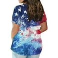 thumbnail image 3 of XADYUY Plus Size 4th Of July Tshirts for Women Stars Stripes Tie Dye Print Patriotic Tees Fashion Crewneck Short Sleeve T Shirt Curvy Women Independent Day Tunics,2XL Blue, 3 of 5