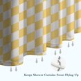 thumbnail image 6 of Yellow and White Checkerboard Pattern Shower Curtain 84"x72" ,Bathroom Decorative Shower Curtains Set with 12 Hooks,Modern Waterproof Washable Shower Curtain, 6 of 6