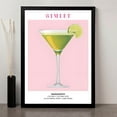 thumbnail image 2 of Eastern Print Gimlet Cocktail Poster Art, Bar Cart Liquor Poster, Bar Art, Drinks Art Home Decor For Bar, Pub, Kitchen, Club, Cocktail Prints, Bar Posters (UNFRAMED) 8x12, 16x24, 2 of 4