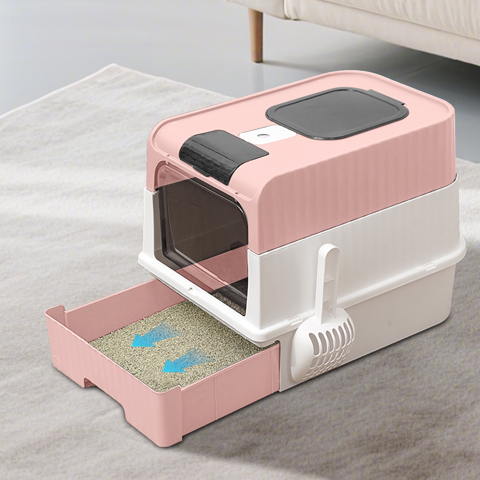 pinkMagic Cube Intelligent Cat litter Box - Free Hands, Enjoy Pure Life | Automatic Cleaning, Silent Design, Preferred for Multi Cat Families