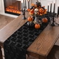 thumbnail image 2 of Sm:)e Black Ghost Halloween Table Runner 13x72 Inch, Soft Plush Faux Fur Mantel Kitchen Dining Table Decor, Halloween Home Party Decor, 2 of 6