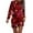 Red, variant on Fiaer Christmas Snowflake Long Sleeve Dress for Women Sweatshirt Dress Fall Fashion Outfits Casual Mini Skirts Green XXL