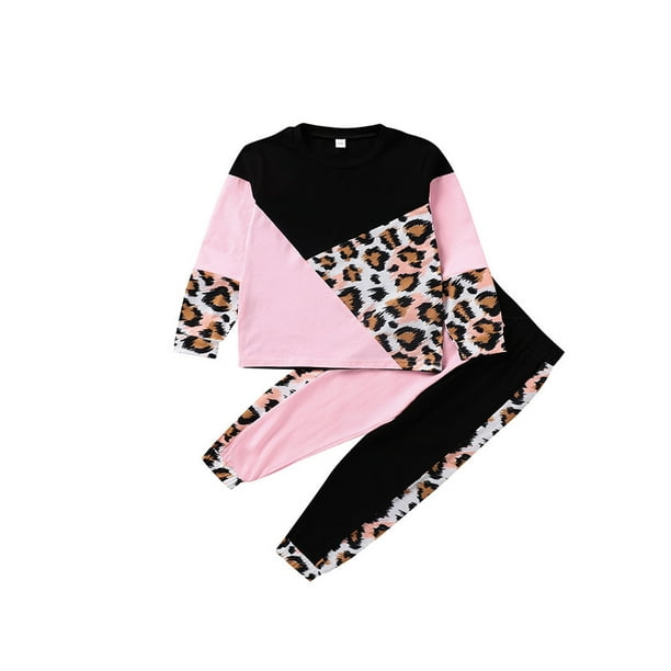 Girls leopard print clothes hot sale