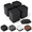 Black 4 Pack-Three Layers 4.3 Inch, variant on Bedniture Risers 3 Inch Heavy Duty 4000 Lbs 4 Pack Black