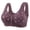 Purple, variant on COMVALUE Bras for Older Women Front Closure Push Up Wireless Bra Comfortable Convenient Front Button Bra (Yellow, 3XL)