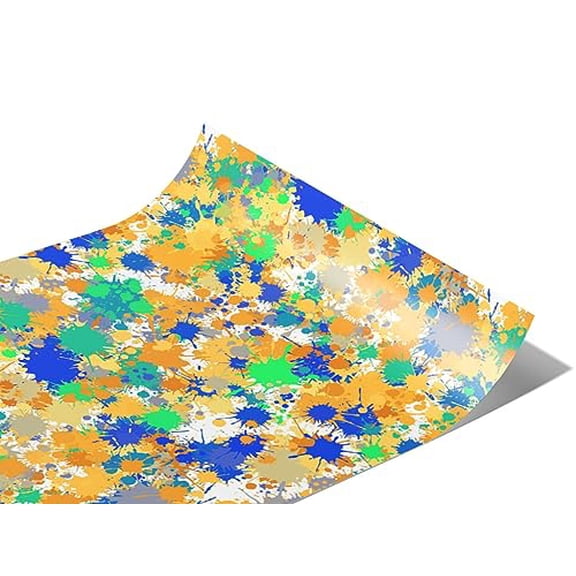 Rwraps Paint Splatter Sour Times Matte Vinyl Film Wrap 59in x 6in Vinyl Vehicle Car Film Sheet Roll