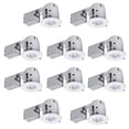 thumbnail image 1 of Globe Electric 90954 Éclairage Encastré, Pack de 10, Pivot Rond Blanc, 10 Comte, 1 of 3