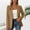 Khaki, variant on JOANKDMI Blazer Jacket Women Open Front Long Sleeve Lapel Collar Work Office Suit Coat Tailored Classic Fit Lightweight Fall Spring Professional Outerwear for Business Meeting Casual