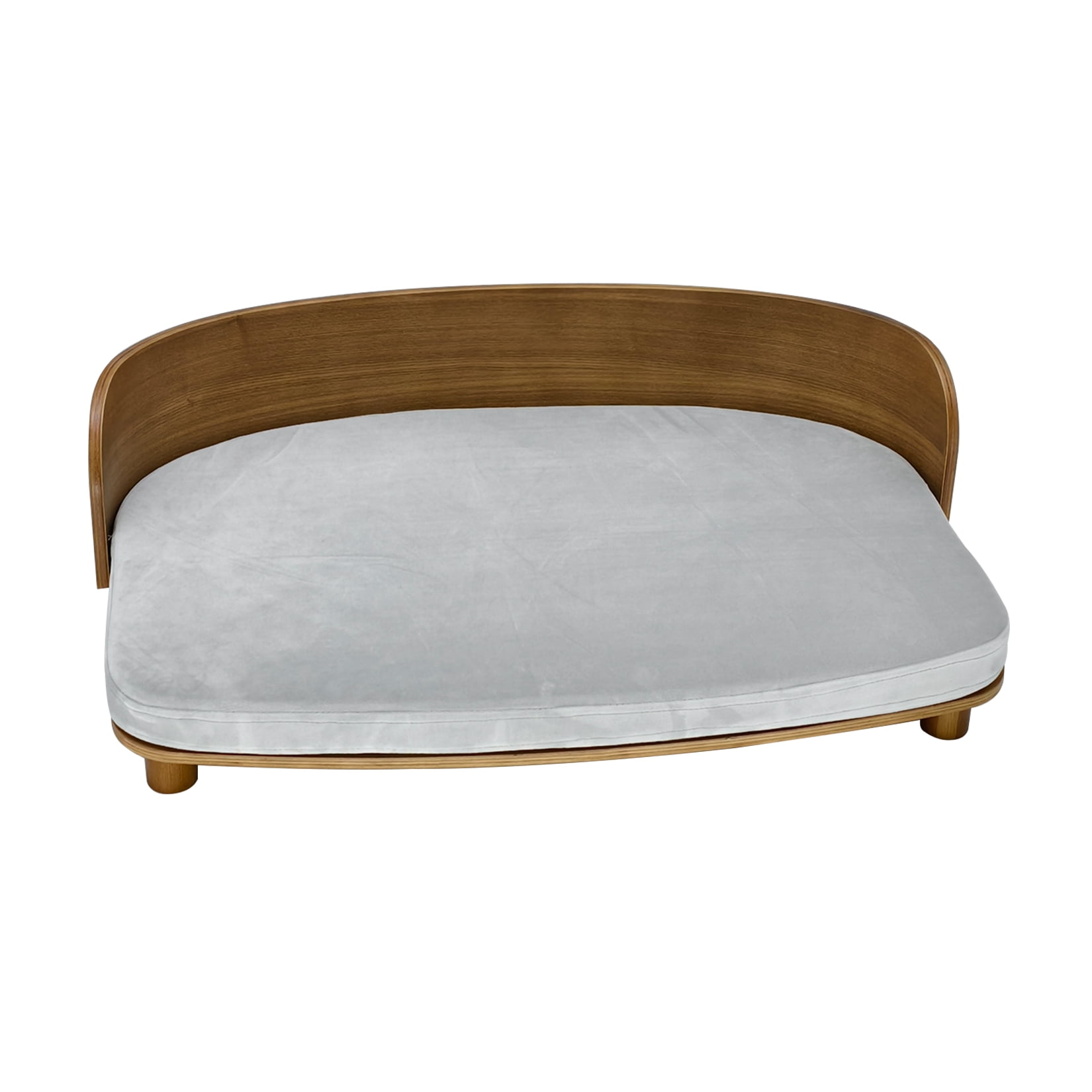 BingoPaw Elevated Pet Sofa Bed Wooden Cat Stool Bed for Small Dogs and Puppies, Waterproof, Removable Cozy Pad