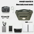 thumbnail image 6 of Men’s Canvas Waist Pack | Waterproof Multi-Pocket Fanny Bag – Adjustable Buckle, Durable Lightweight 30x6x15cm | Black, Khaki, Green, Brown – Secure Zippers for Outdoor Sports, Cycling, Hiking, 6 of 6