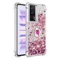 thumbnail image 2 of Funda para Xiaomi POCO F5 Pro 5G con Brillo Líquido Flotante, Purpurina, Parachoques y Anillo Giratorio Soporte, 2 of 5