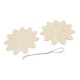 2pcs Wooden Flower Cutouts DIY Lotus Shape Unfinished Wooden Cutouts