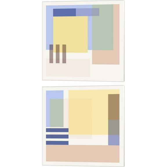 Great Art Now Hazy Days by Melissa Wang 2 Piece Canvas Art Set Each 14"W x 14"H