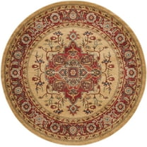 SAFAVIEH Mahal Oswin Oriental Area Rug, Red/Natural, 11' x 11' Round