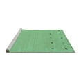 thumbnail image 2 of Ahgly Company Machine Washable Indoor Round Solid Turquoise Blue Modern Area Rugs, 6' Round, 2 of 4